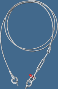 Odciąg linowy ze śrubą rzymską. Odciąg linowy ze śrubą rzymską.